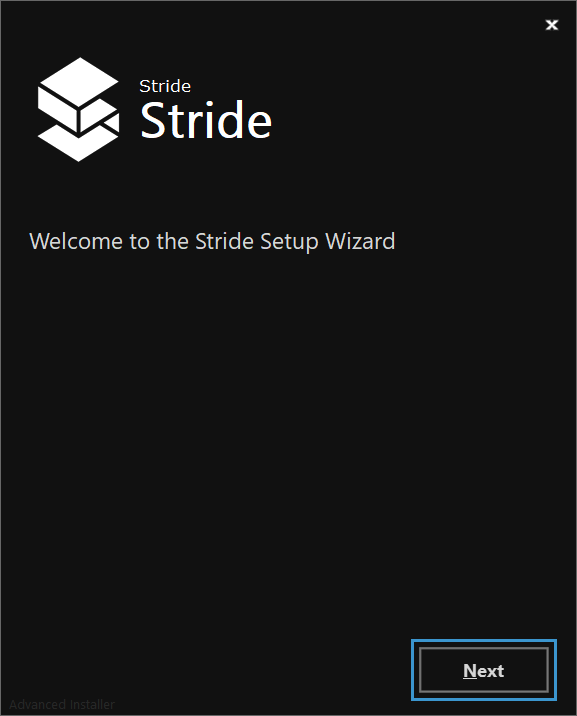 Stride Setup Wizard