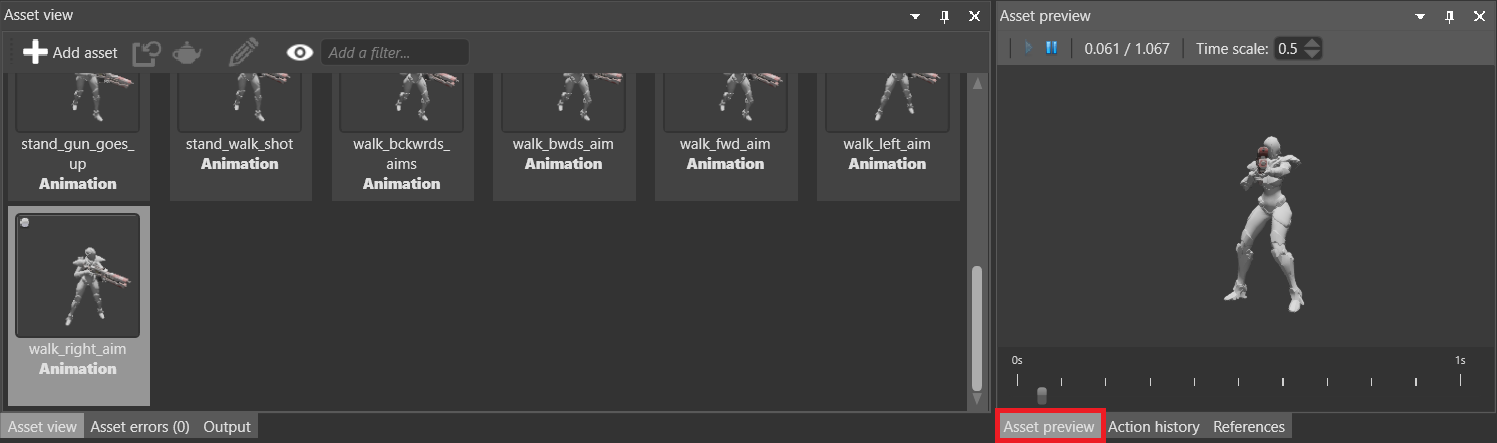 Asset Preview tab