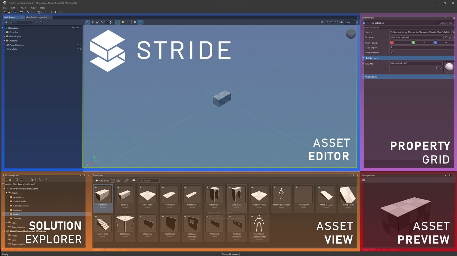 Stride Game Studio layout